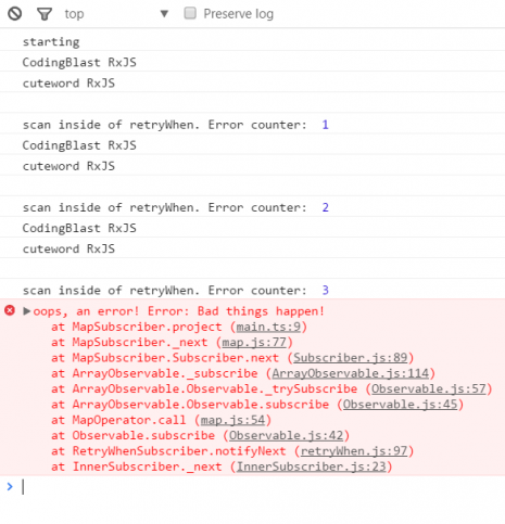 RxJS - Part 5 - RxJS error handling - CodingBlast